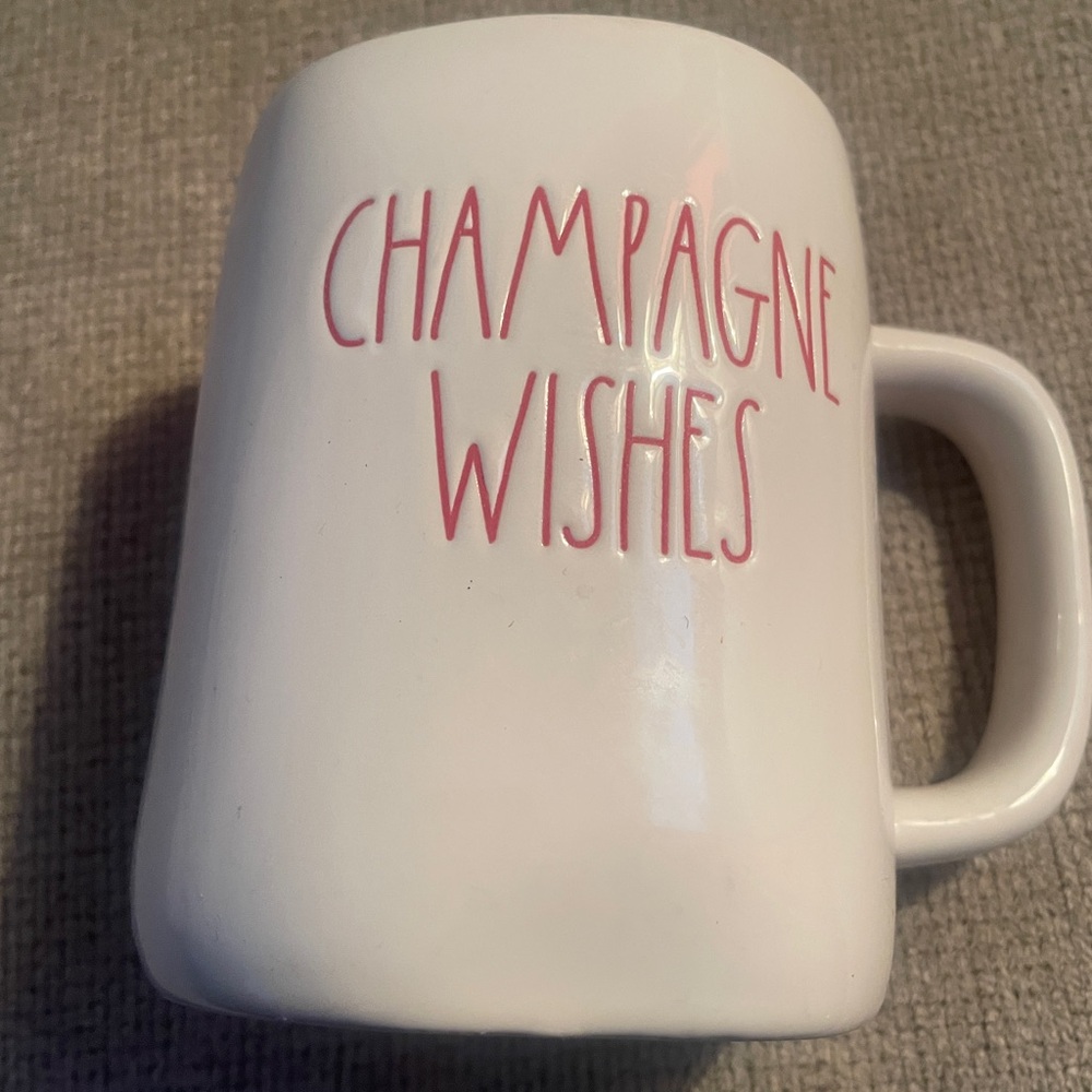 Rae Dunn Artesian Collection by Magenta “Champagne Wishes” Mug ~ NEW
